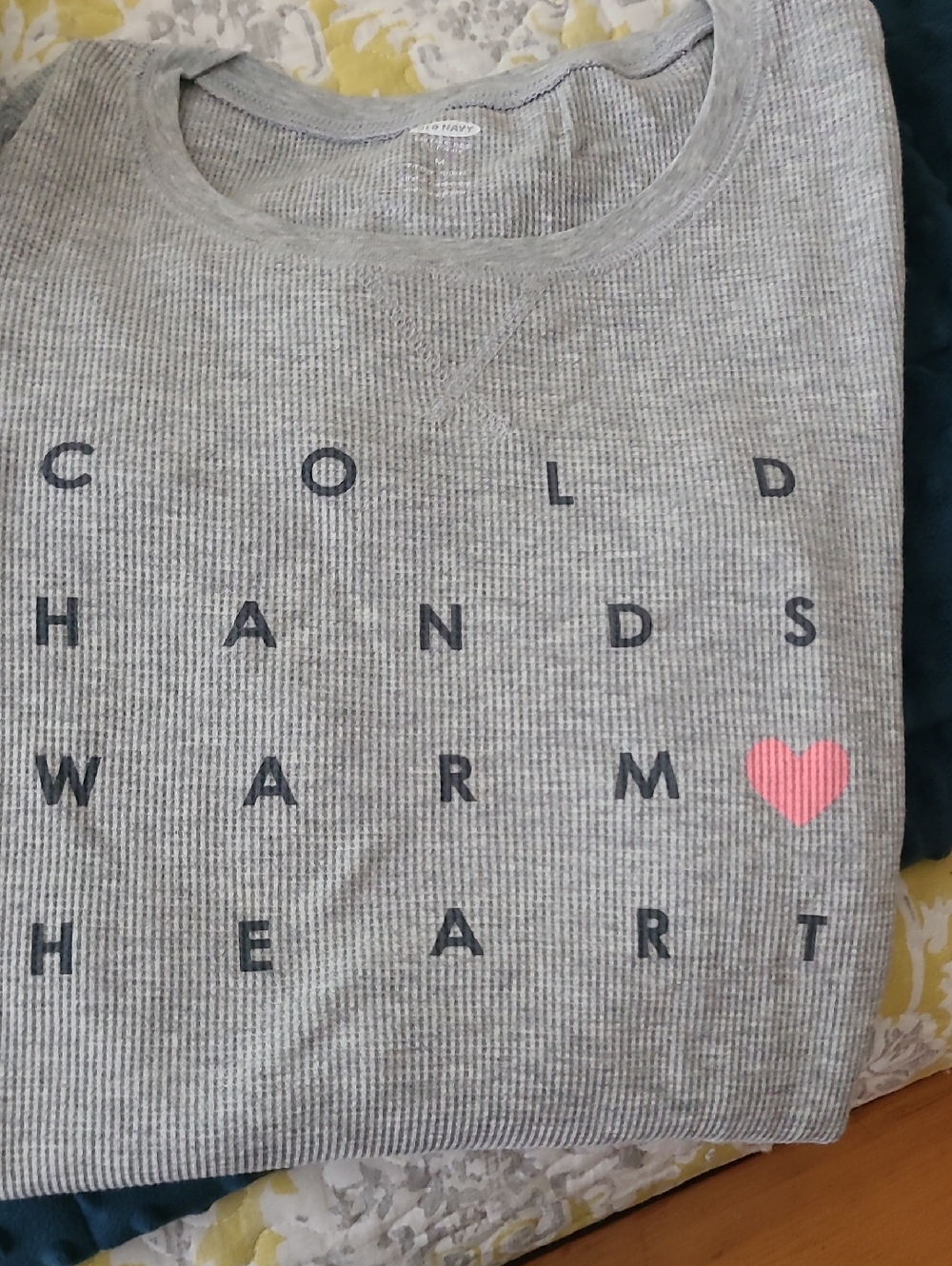 OLD NAVY Novelty Grey Thermal. Size M